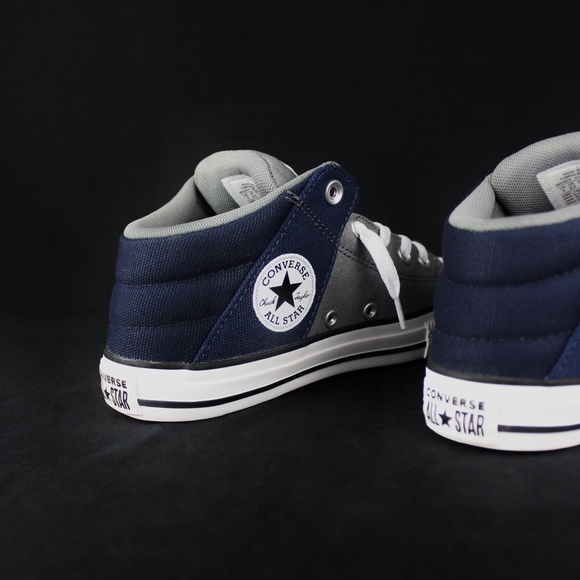 Converse Grey Navy All Star Kids Size 3 - Picture 5 of 7